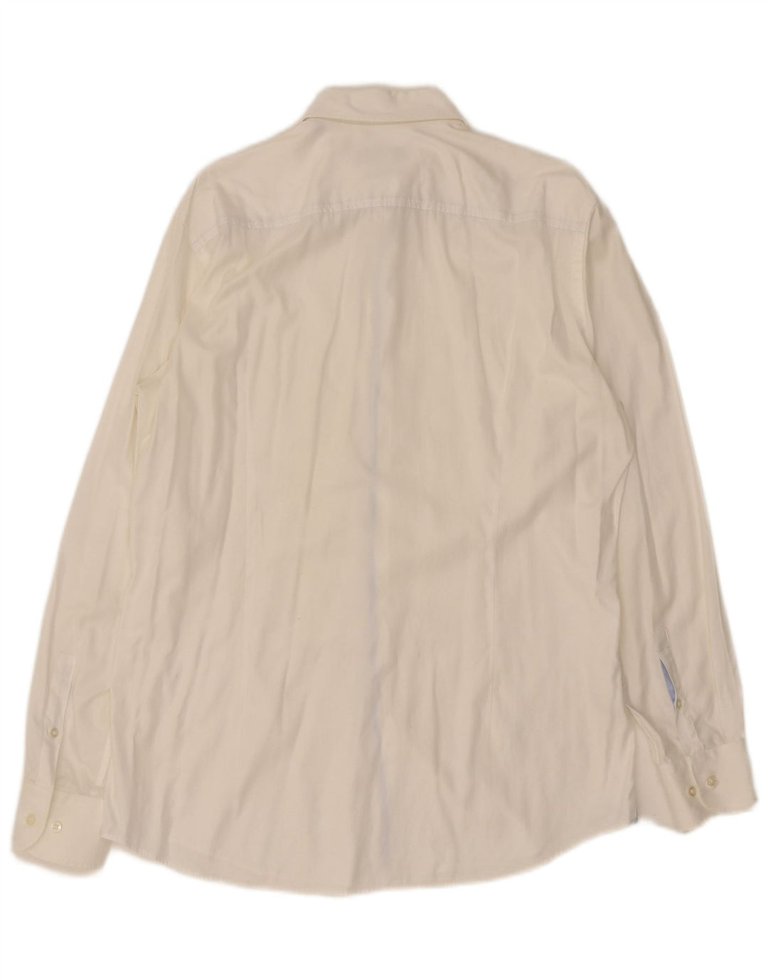 Hugo Boss Mens Slim Fit Camisa Tamanho 16 Grande Branco
