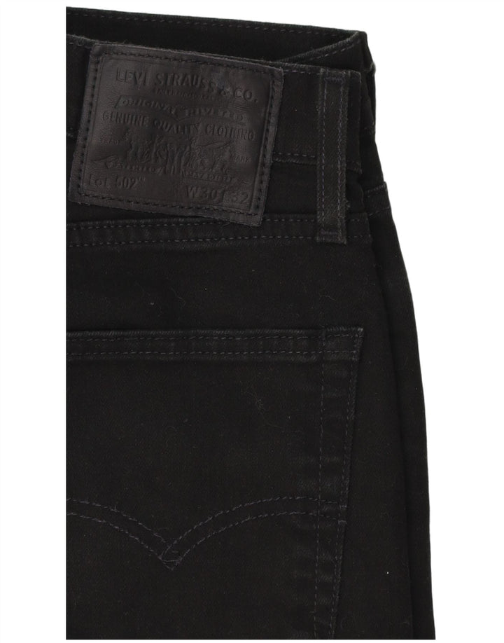 Levi's Masculino 502 Tapered Jeans W30 L29 Algodão Preto