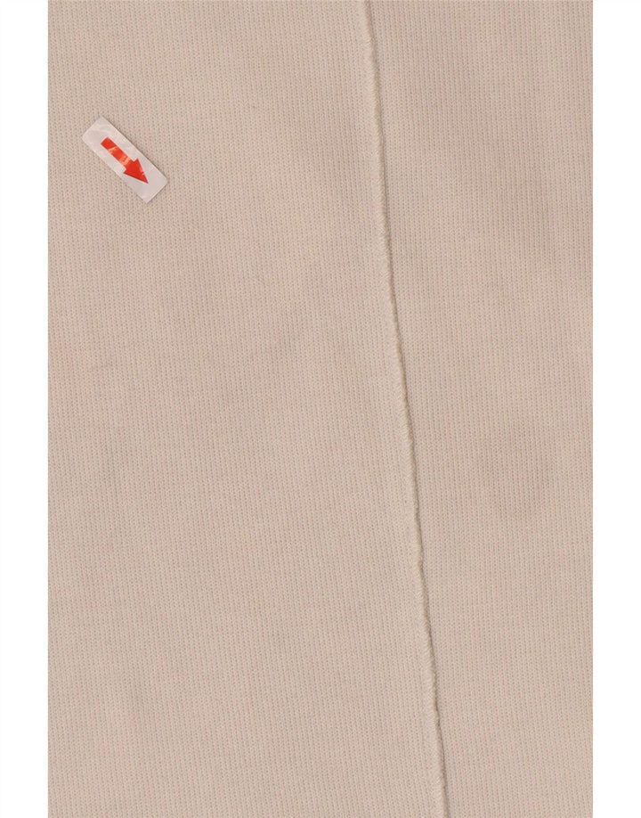 Top feminino Zara manga comprida UK 14 algodão branco médio