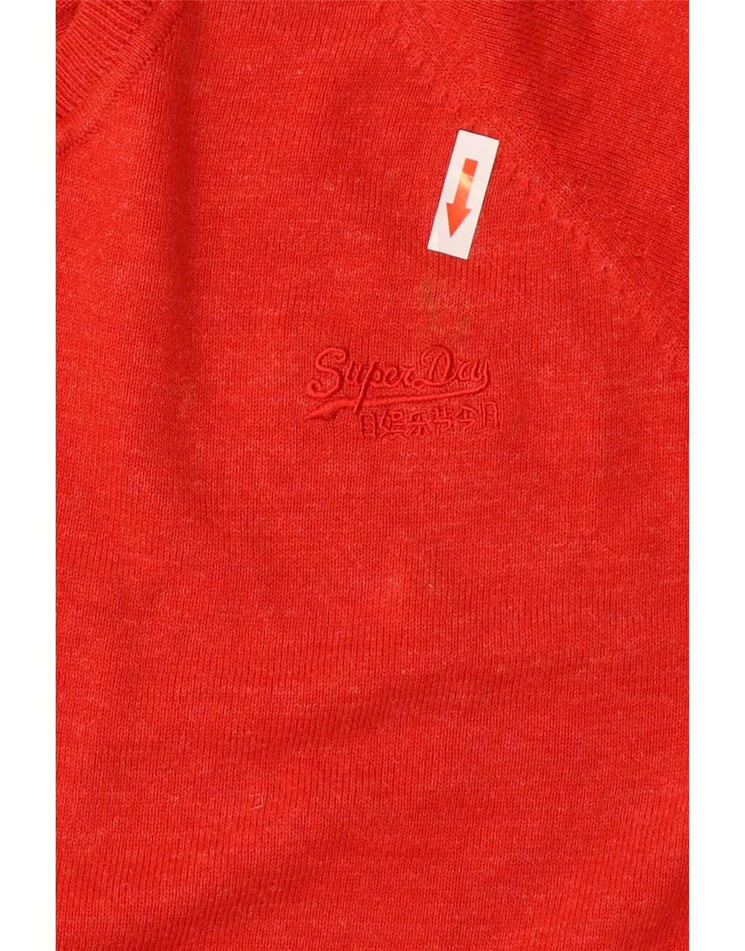 Suéter masculino Superdry com decote em V XL algodão vermelho