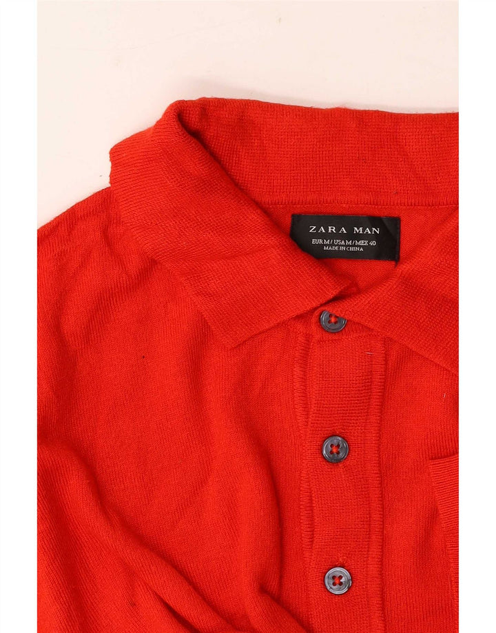 Camisa polo masculina Zara médio vermelho