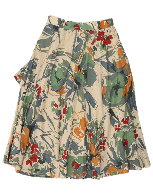 Saia feminina vintage cintura alta linha A IT 42 médio W26 multicolorido