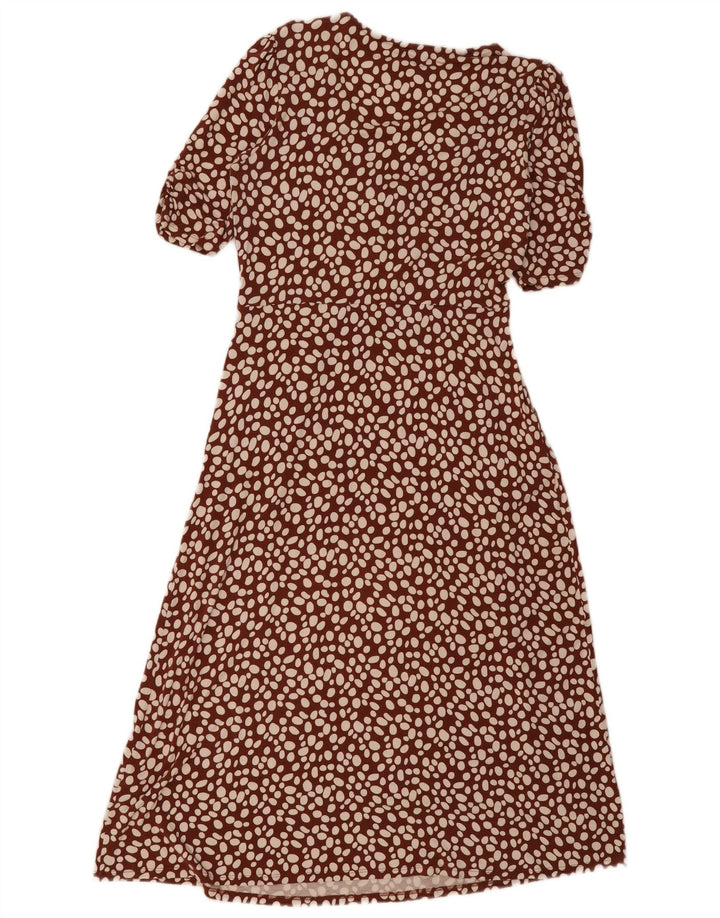 Vestido maxi feminino Boden Reino Unido 12 marrom médio manchado