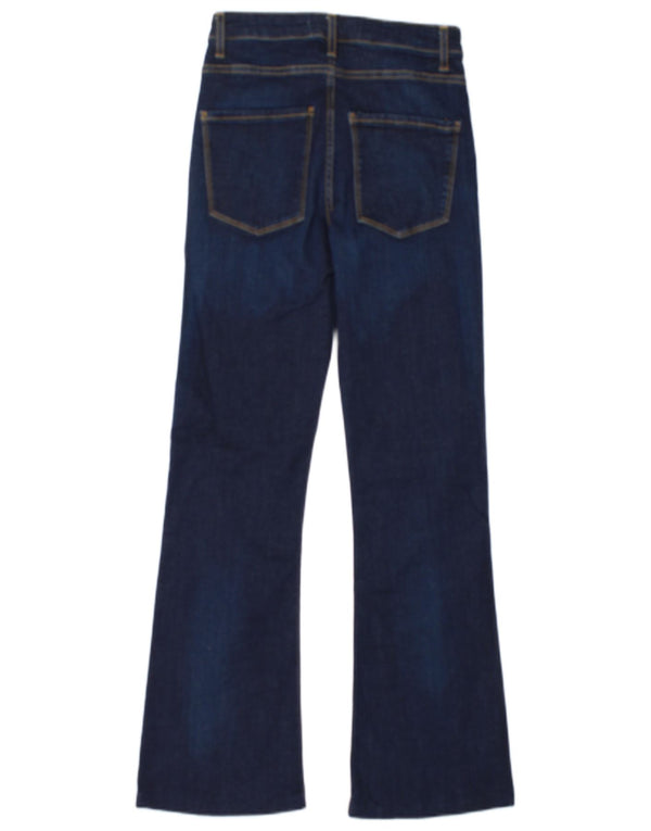 Calça jeans feminina cintura alta Zara EU 34 2XS W24 L29 algodão azul marinho