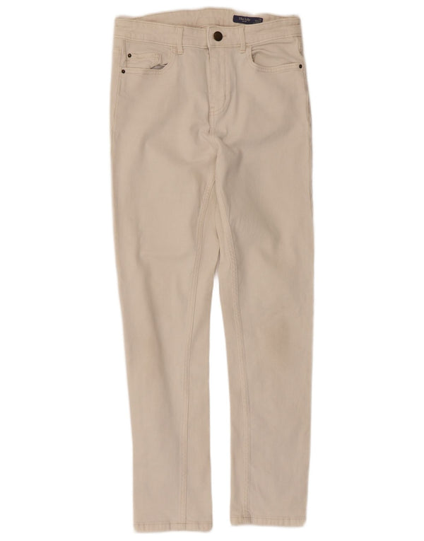 Marks & Spencer Feminino The Lily Slim Jeans Reino Unido 10 Pequeno W28 L27 Algodão Bege