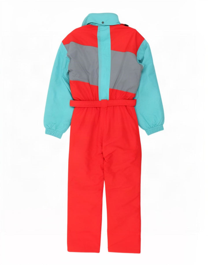 Macacão masculino de esqui com capuz Etirel pequeno bloco colorido vermelho