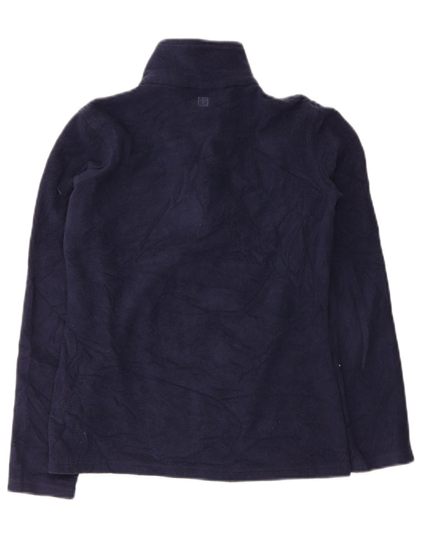 Suéter de lã feminino Mountain Warehouse com zíper e gola UK 10 pequeno azul marinho