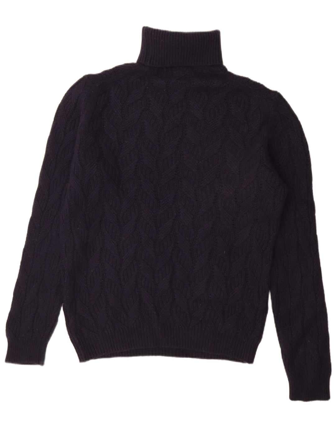 Suéter masculino Massimo Dutti com gola redonda, grande lã azul marinho