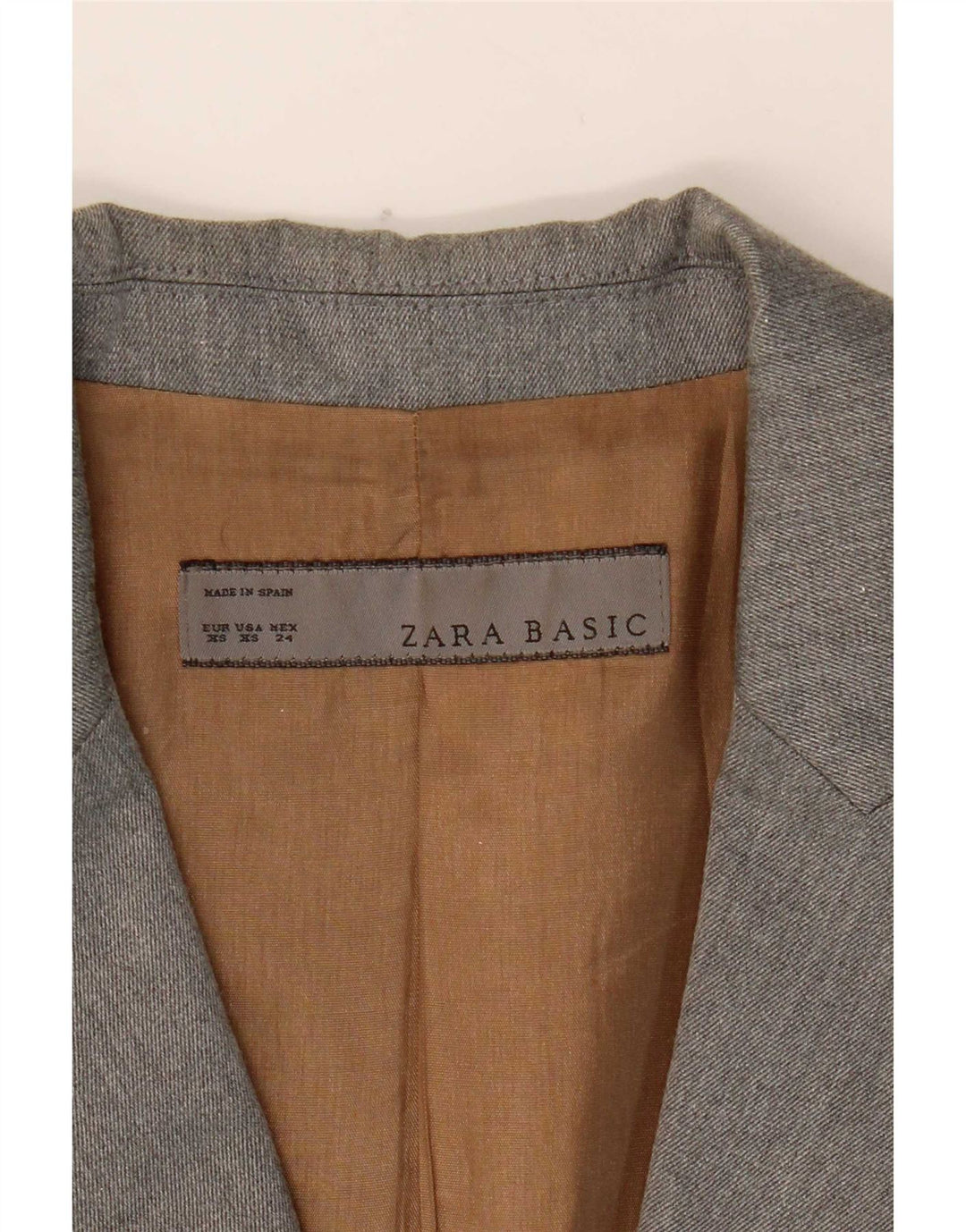 Jaqueta blazer feminina Zara com 1 botão Reino Unido 6 XS cinza