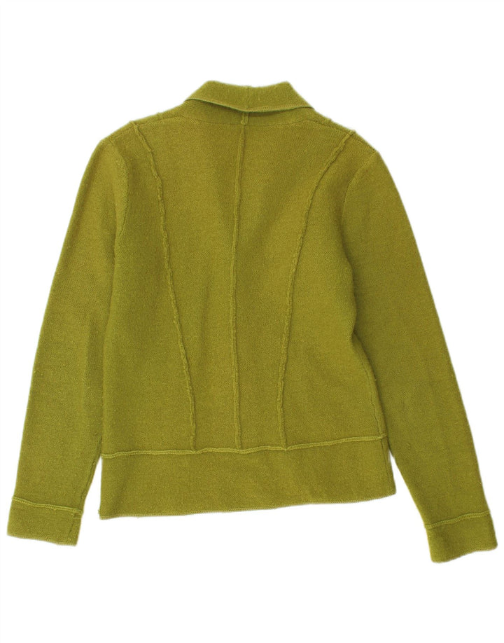 Jaqueta blazer feminina Hobbs com 4 botões Reino Unido 10 pequena lã merino verde