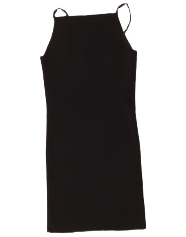 Vestido Slip Feminino Zara UK 8 Pequeno Preto
