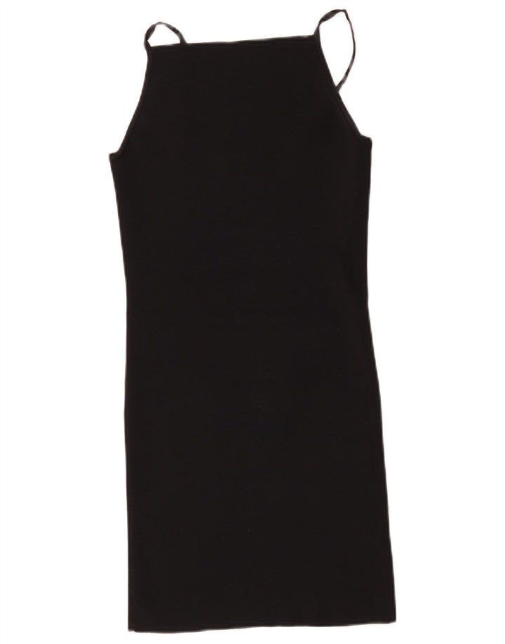 Vestido Slip Feminino Zara UK 8 Pequeno Preto