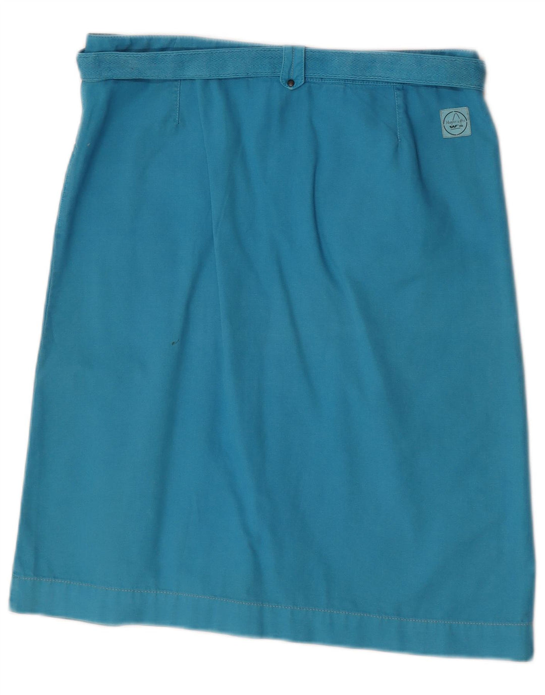 Saia reta feminina Murphy & Nye W30 algodão azul médio