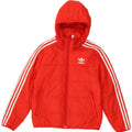 Casaco ADIDAS Meninos Acolchoado com Capuz 11-12 Anos Vermelho Poliéster