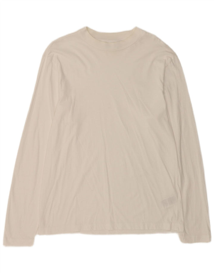 Calvin Klein Mens Top Manga Longa XL Algodão Branco