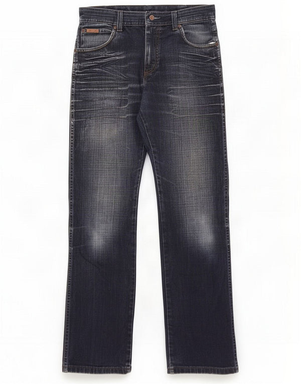 Wrangler Mens Roxboro Bootcut Jeans W30 L32 Azul Marinho Algodão