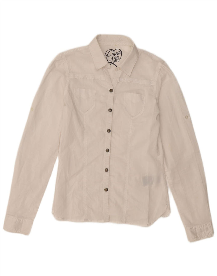 Camisa Guess Menina 11-12 Anos Algodão Branco
