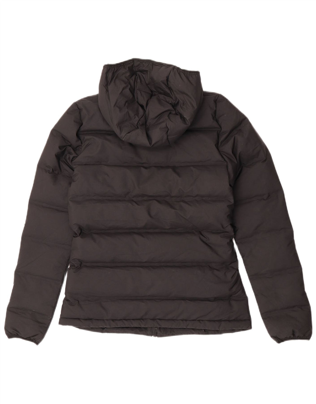Casaco acolchoado com capuz feminino Adidas UK 4/6 XS preto poliéster