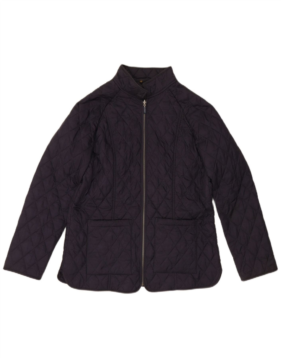 Jaqueta acolchoada feminina BARBOUR UK 14 grande azul marinho poliamida