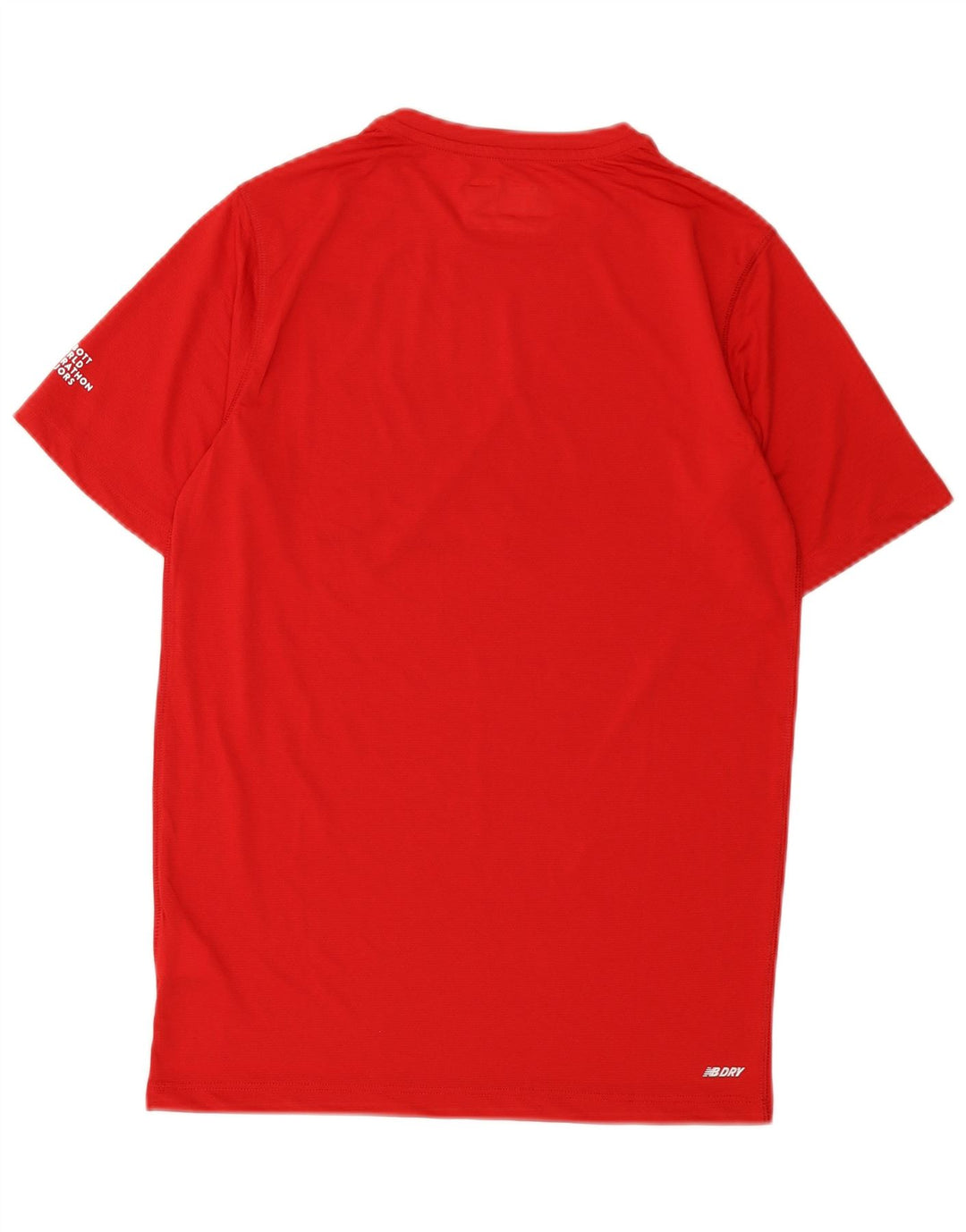 Camiseta gráfica masculina New Balance XS poliéster vermelho