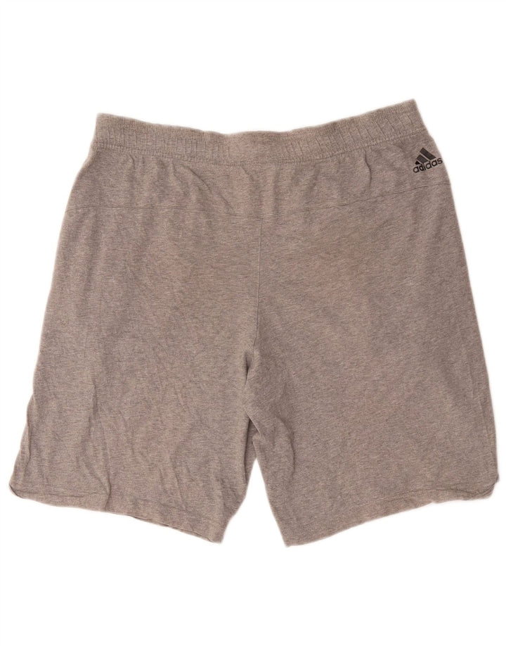 Shorts esportivos gráficos masculinos Adidas, algodão manchado cinza médio