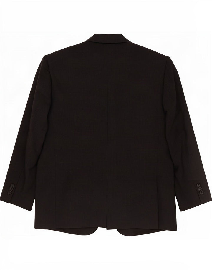 Jaqueta blazer masculina de 3 botões Marks & Spencer Reino Unido 42 grande lã preta