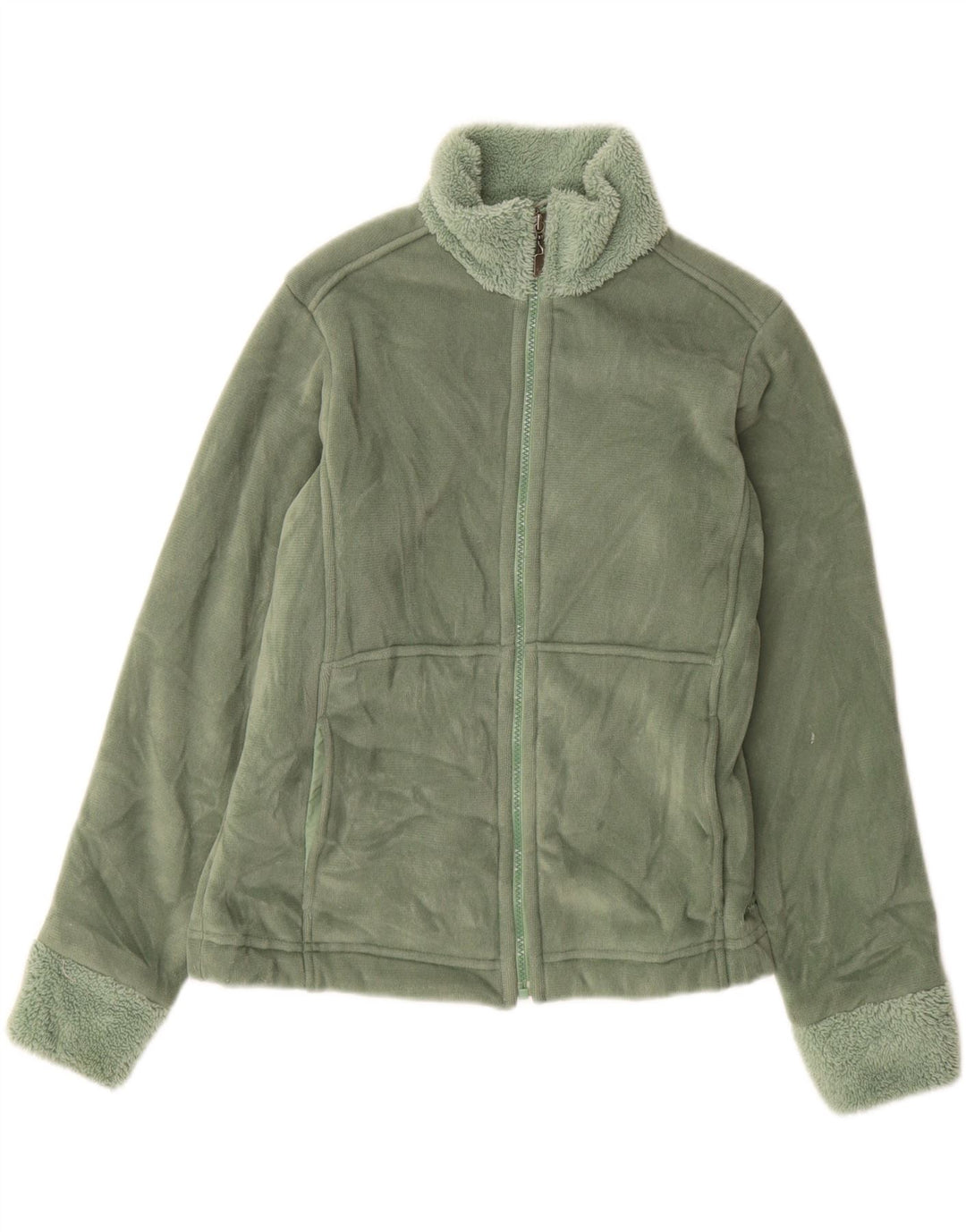 Jaqueta feminina Sherpa Patagonia UK 10 poliéster verde pequeno