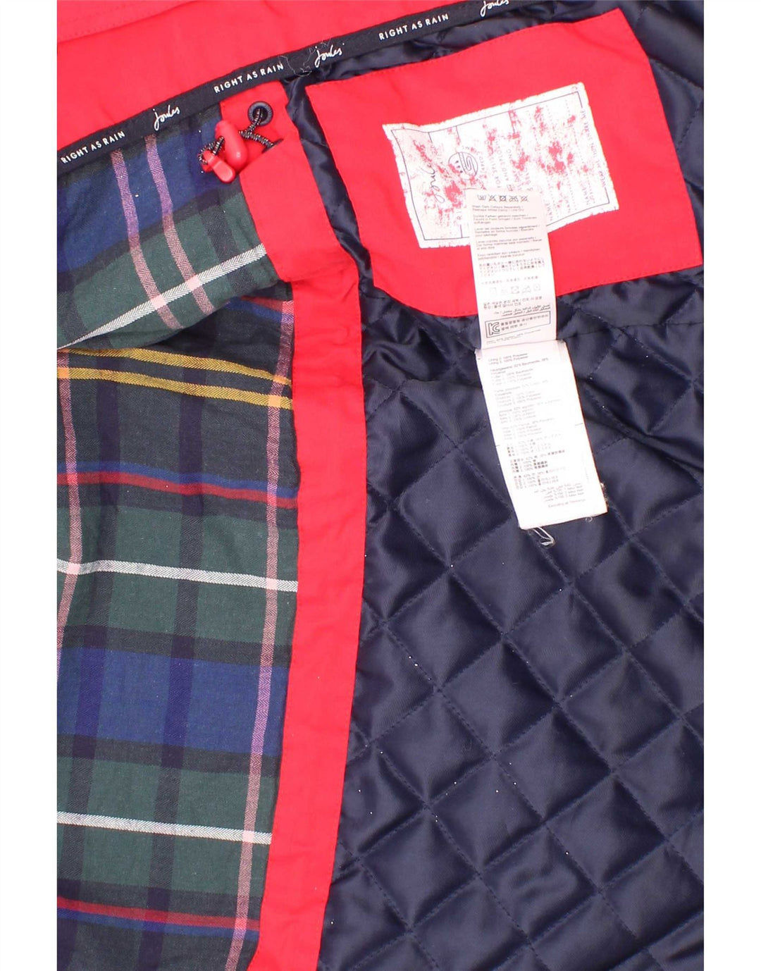 Capa de chuva com capuz para meninas Joyce 3-4 anos poliéster vermelho