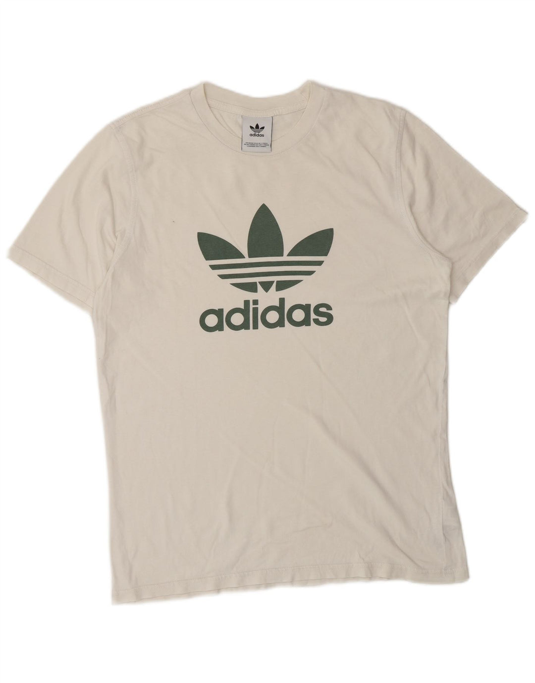 Adidas Mens Graphic T-Shirt Top Médio Algodão Branco