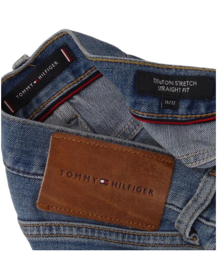 Tommy Hilfiger Masculino Denton Straight Jeans W34 L32 Azul