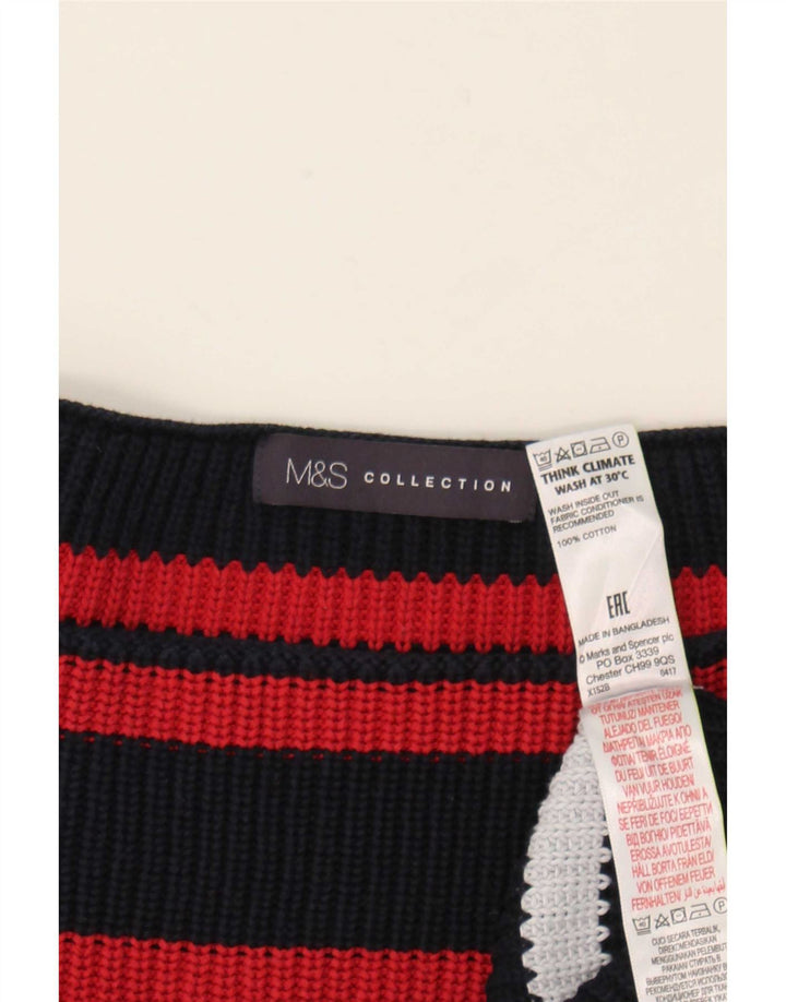 Suéter feminino Marks & Spencer com gola canoa Reino Unido 14 médio multicolorido
