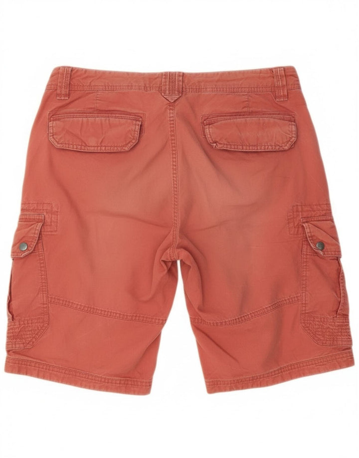 Shorts cargo masculino Fat Face W36 grande algodão vermelho