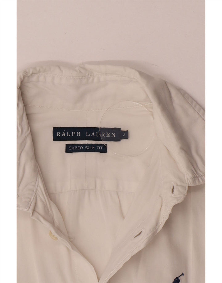 Camisa Slim Fit Feminina Ralph Lauren US 2 XS Branca