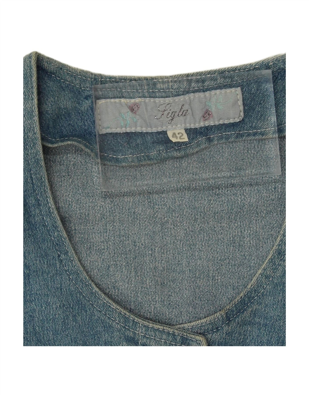 Vestido jeans feminino VINTAGE IT 42 algodão azul médio