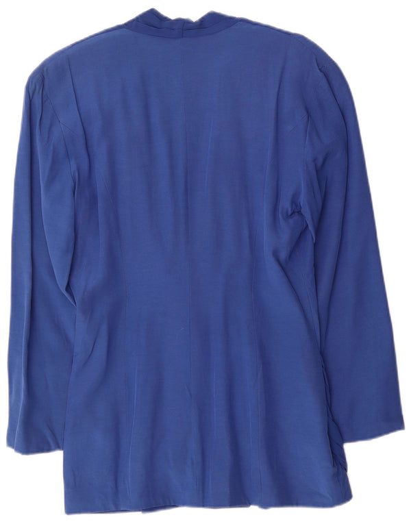 Jaqueta blazer feminina Zoe com peito duplo IT 42 viscose azul médio