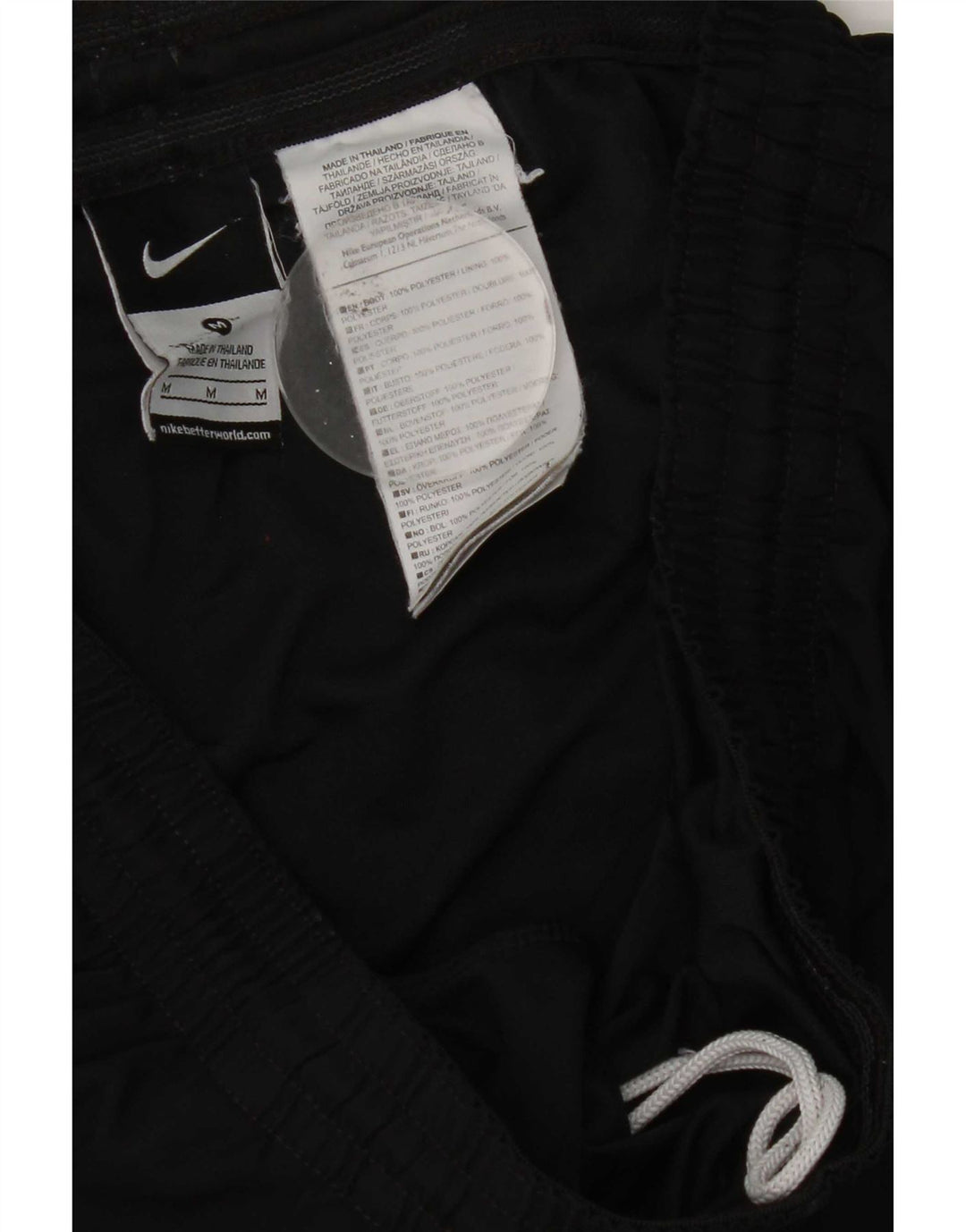 Shorts esportivos masculinos Nike médio preto poliéster