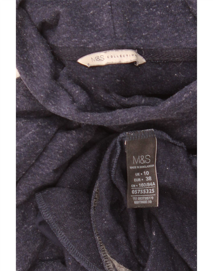 Suéter feminino Marks & Spencer Reino Unido 10 pequeno azul marinho manchado