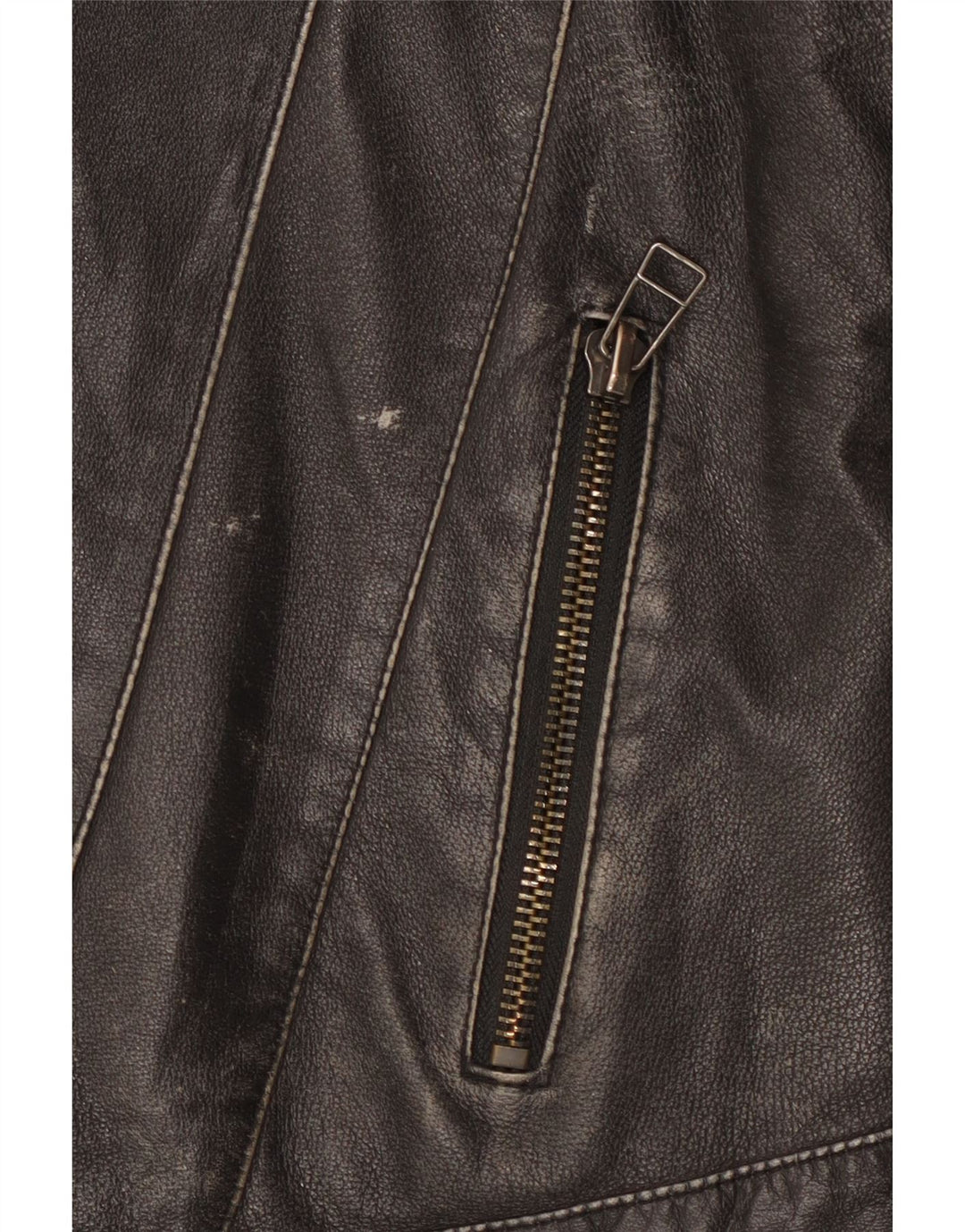 Jaqueta de couro vintage masculina para motociclista UK 42 XL couro preto