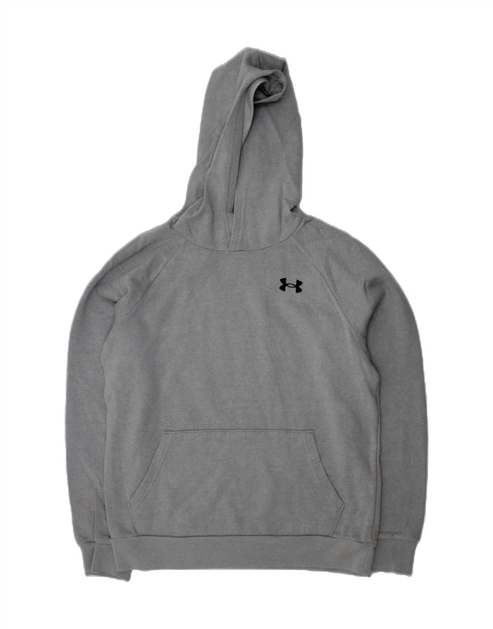 UNDER ARMOUR Boys Hoodie Jumper 12-13 Years Large  Grey Cotton Vintage Under Armour and Second-Hand Under Armour from Messina Hembry 