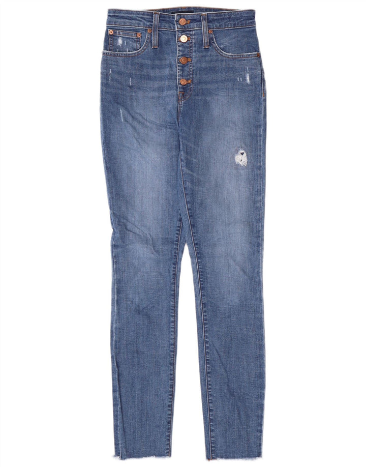 J. CREW Jeans skinny feminino desgastado W27 L30 azul