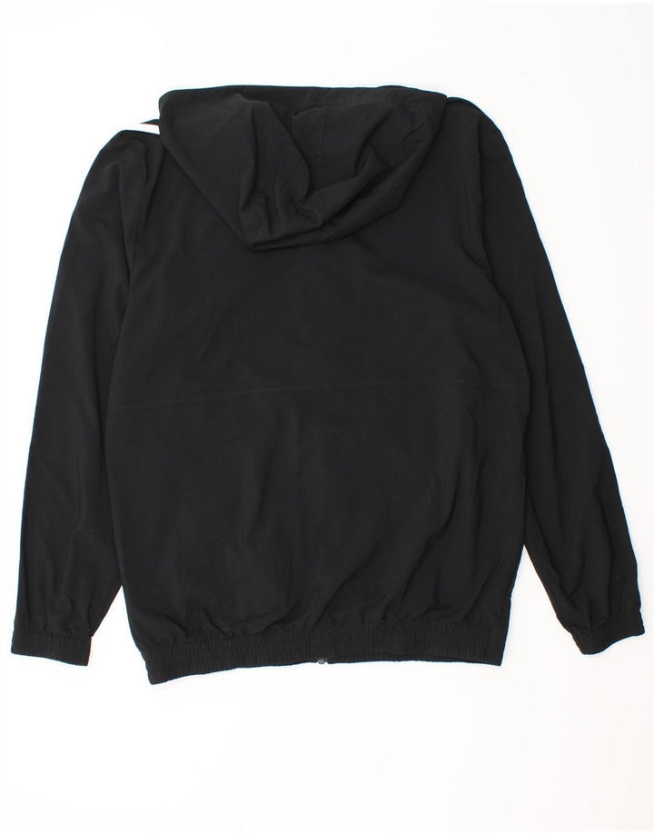 ADIDAS Mens Hooded Tracksuit Top Jacket Pequeno Poliéster Preto
