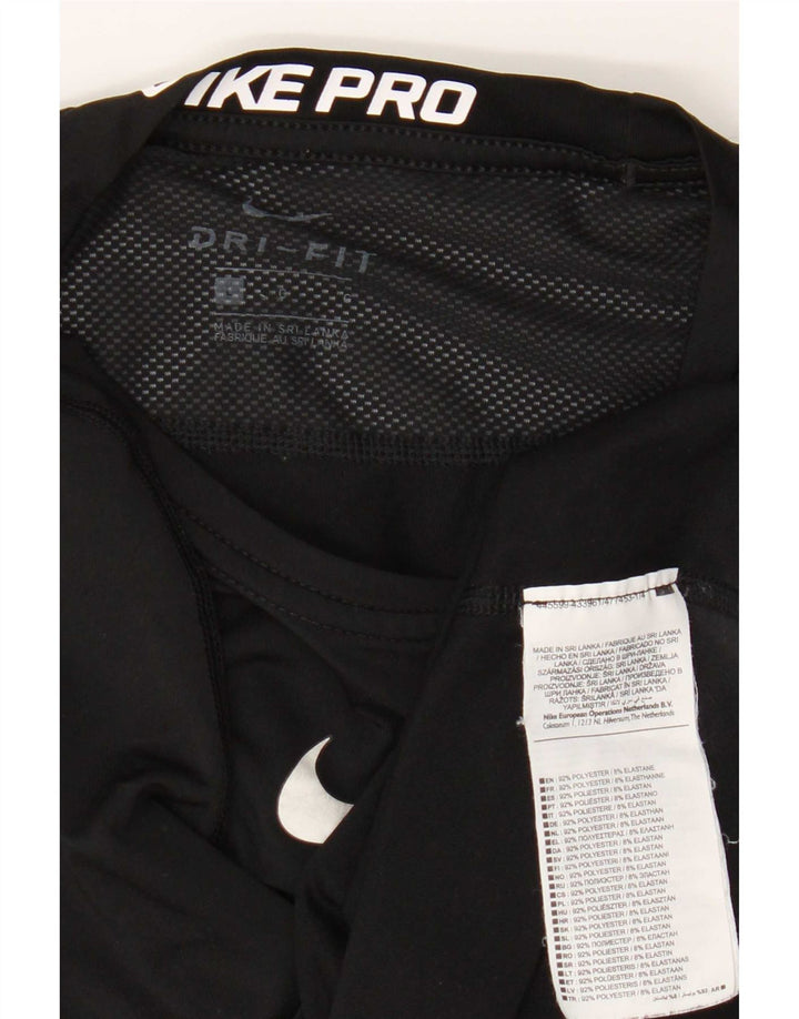 Top Nike Dri Fit Feminino Manga Longa UK 14 Grande Poliéster Preto