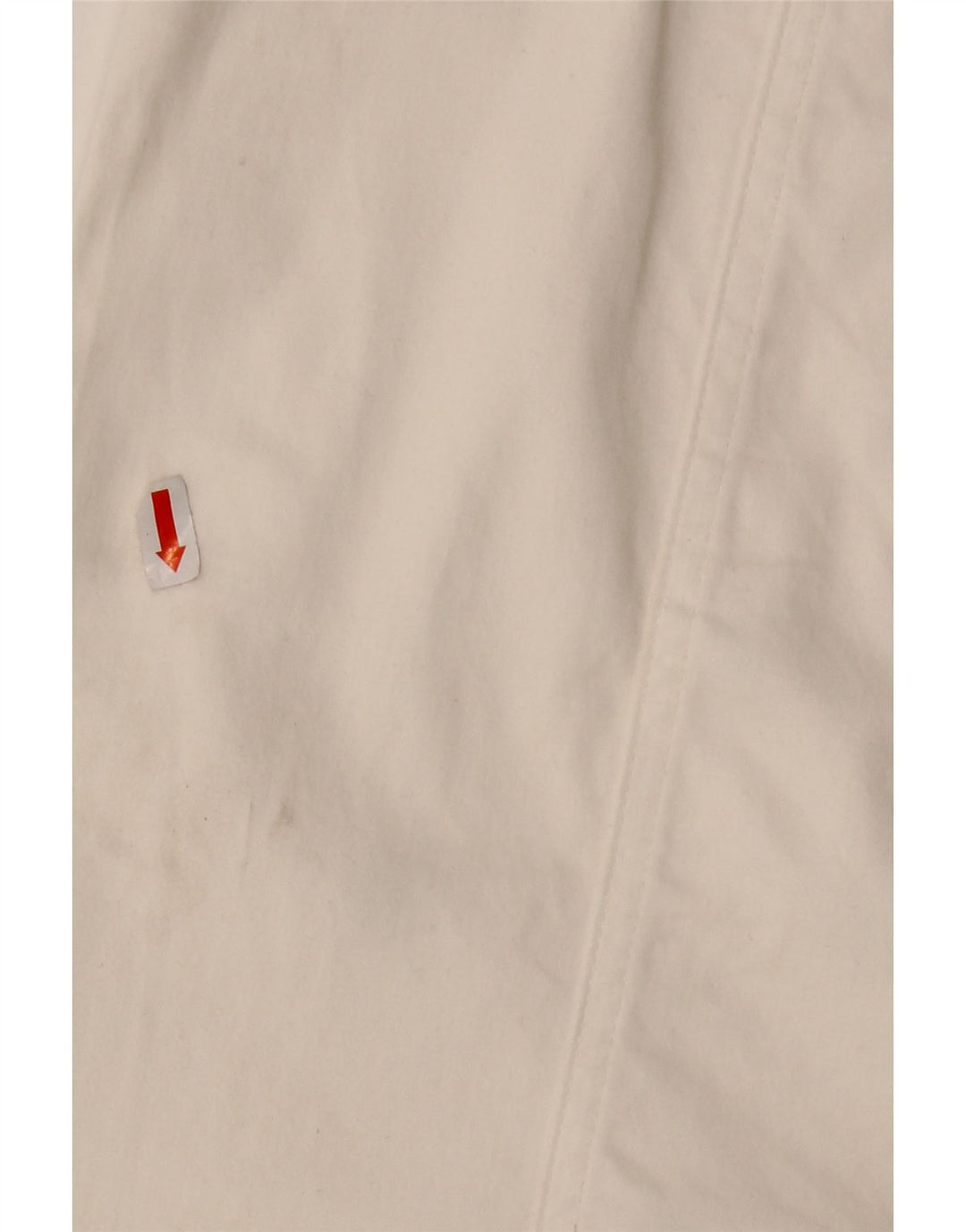 Saia feminina MOSCHINO cintura alta evasê Reino Unido 14 W30 L23 algodão branco