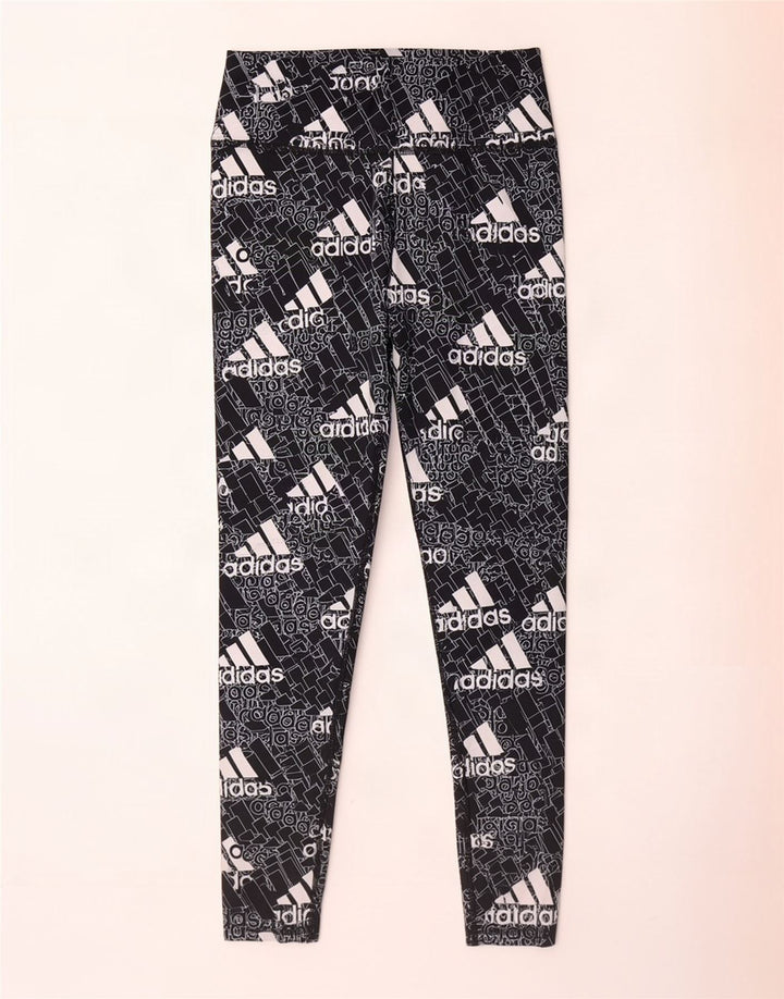 Leggings Adidas Femininas UK 12/14 Médio Preto Poliéster