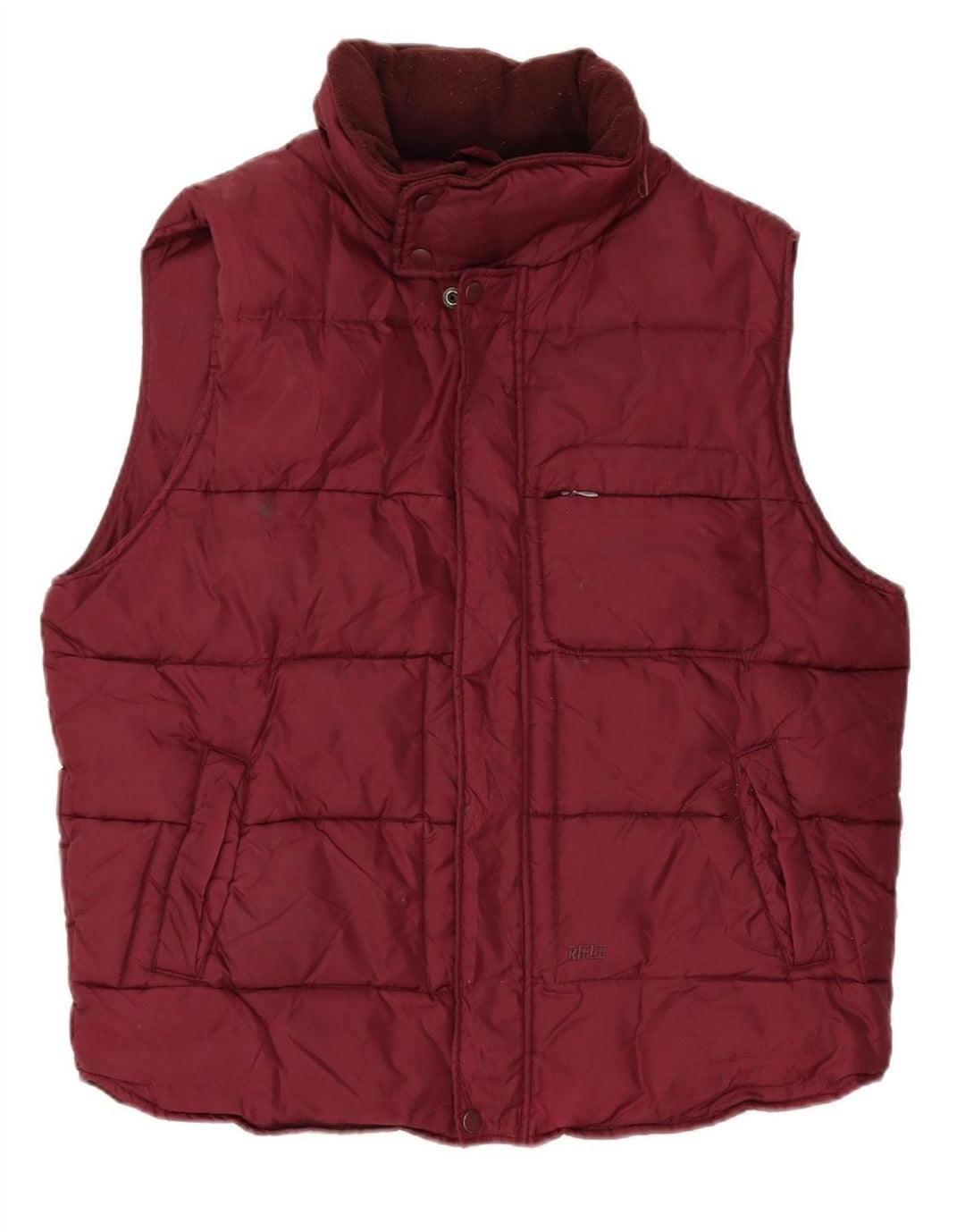 Colete masculino acolchoado com capuz RIFLE UK 40 grande Borgonha