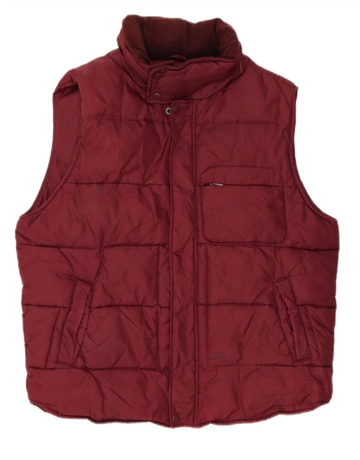 Colete masculino acolchoado com capuz RIFLE UK 40 grande Borgonha