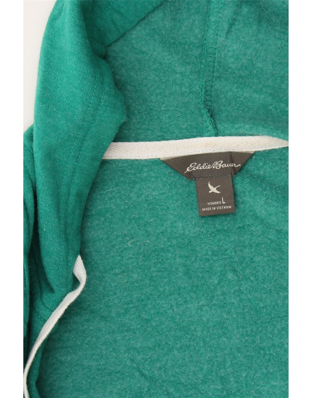 EDDIE BAUER Womens Zip Hoodie Sweater UK 16 Large Green Cotton Vintage Eddie Bauer and Second-Hand Eddie Bauer from Messina Hembry 
