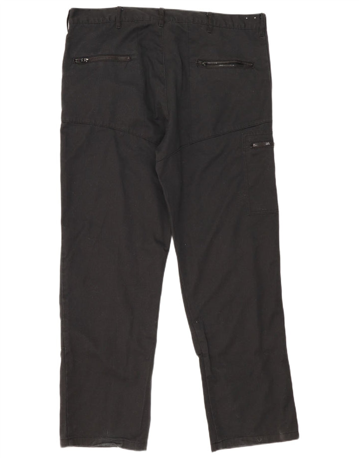 Calças cargo retas masculinas Dickies W38 L31 poliéster preto
