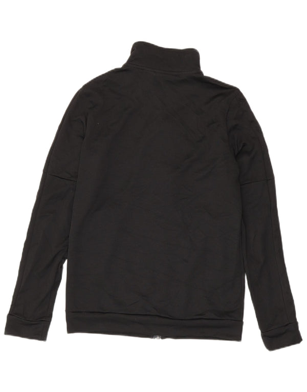 Adidas Womens Tracksuit Top Jacket UK 8/10 Pequeno Poliéster Preto