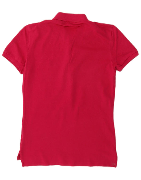 Camisa polo feminina Polo Ralph Lauren UK 12 algodão rosa médio